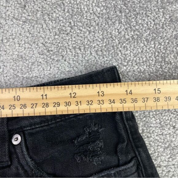 Aerie Shorts Women’s Small Black Cut Off Distressed Elastic Back Pockets Frayed - Picture 6 of 9